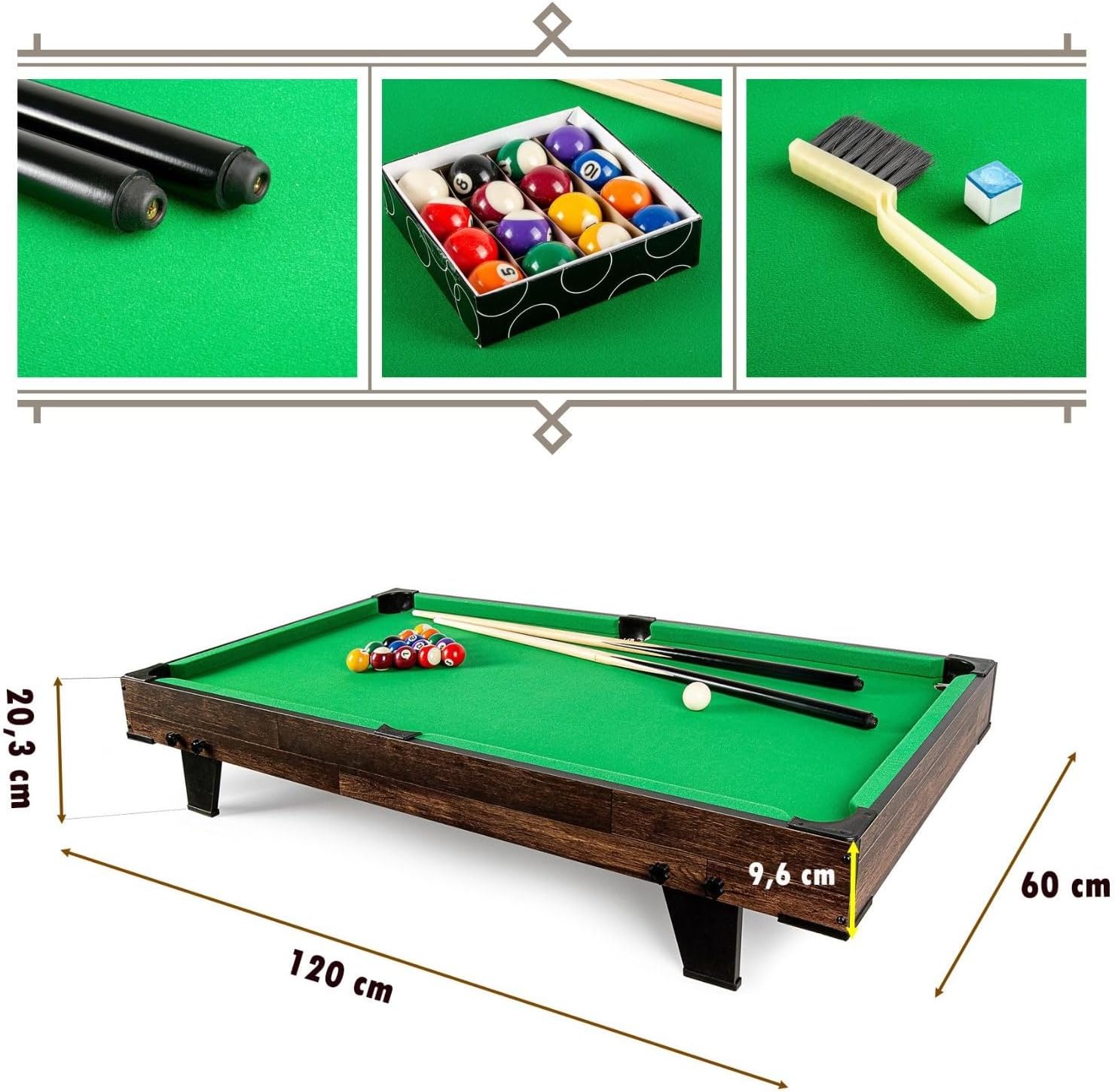 Leomark Mesa de Juegos de Madera para Niños y Adultos | Diversión en Casa o Fiesta Entretenimiento Familiar | Estable, Educativa y Fácil de Montar