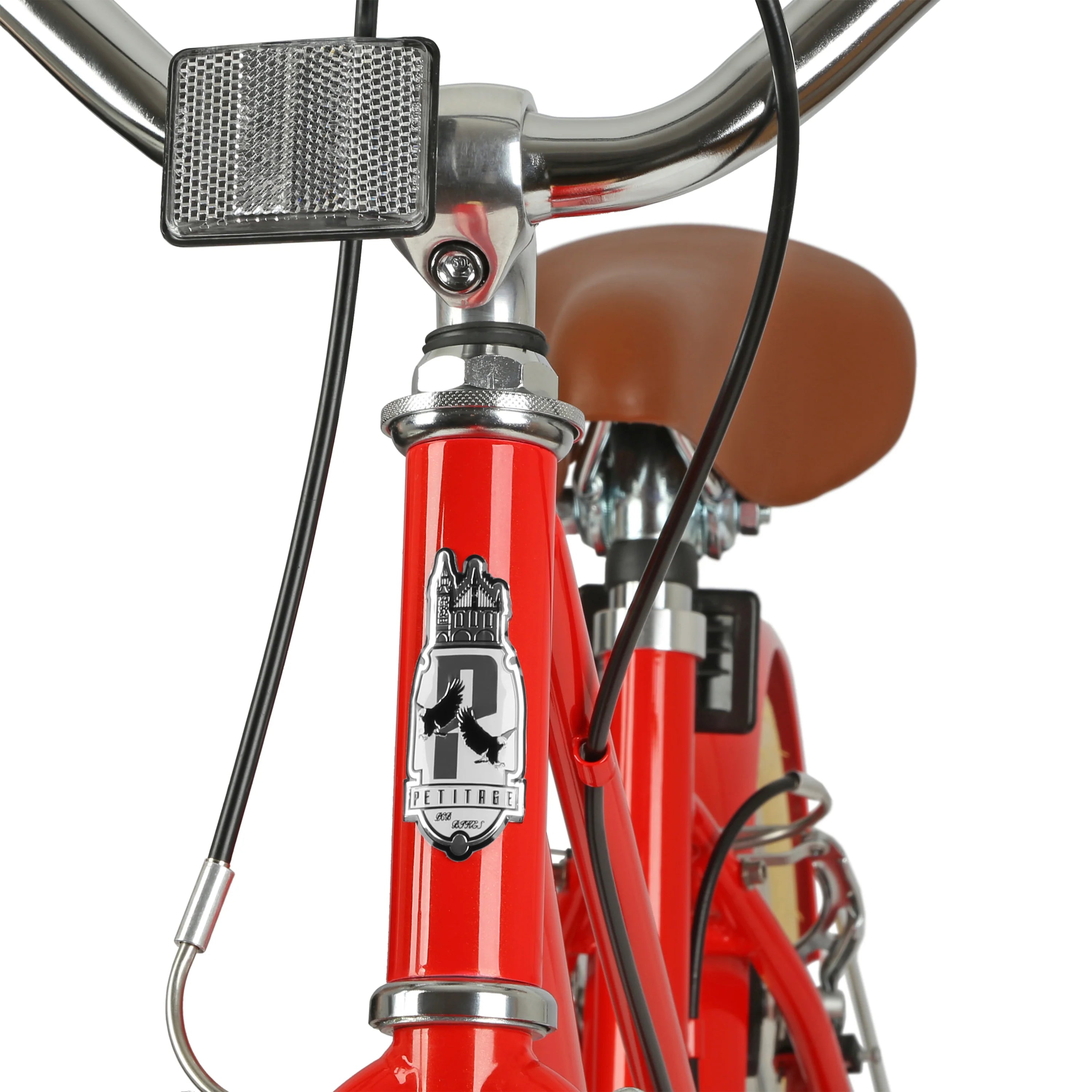 2025 Bicicleta Infantil Retro de 20 Pulgadas, Roja, desde 6-7 Años