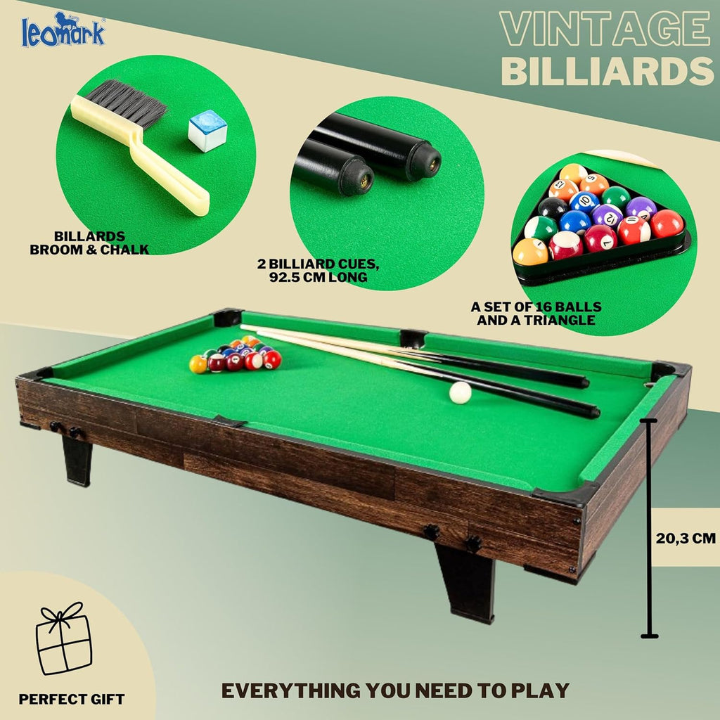 Leomark Mesa de Juegos de Madera para Niños y Adultos | Diversión en Casa o Fiesta Entretenimiento Familiar | Estable, Educativa y Fácil de Montar