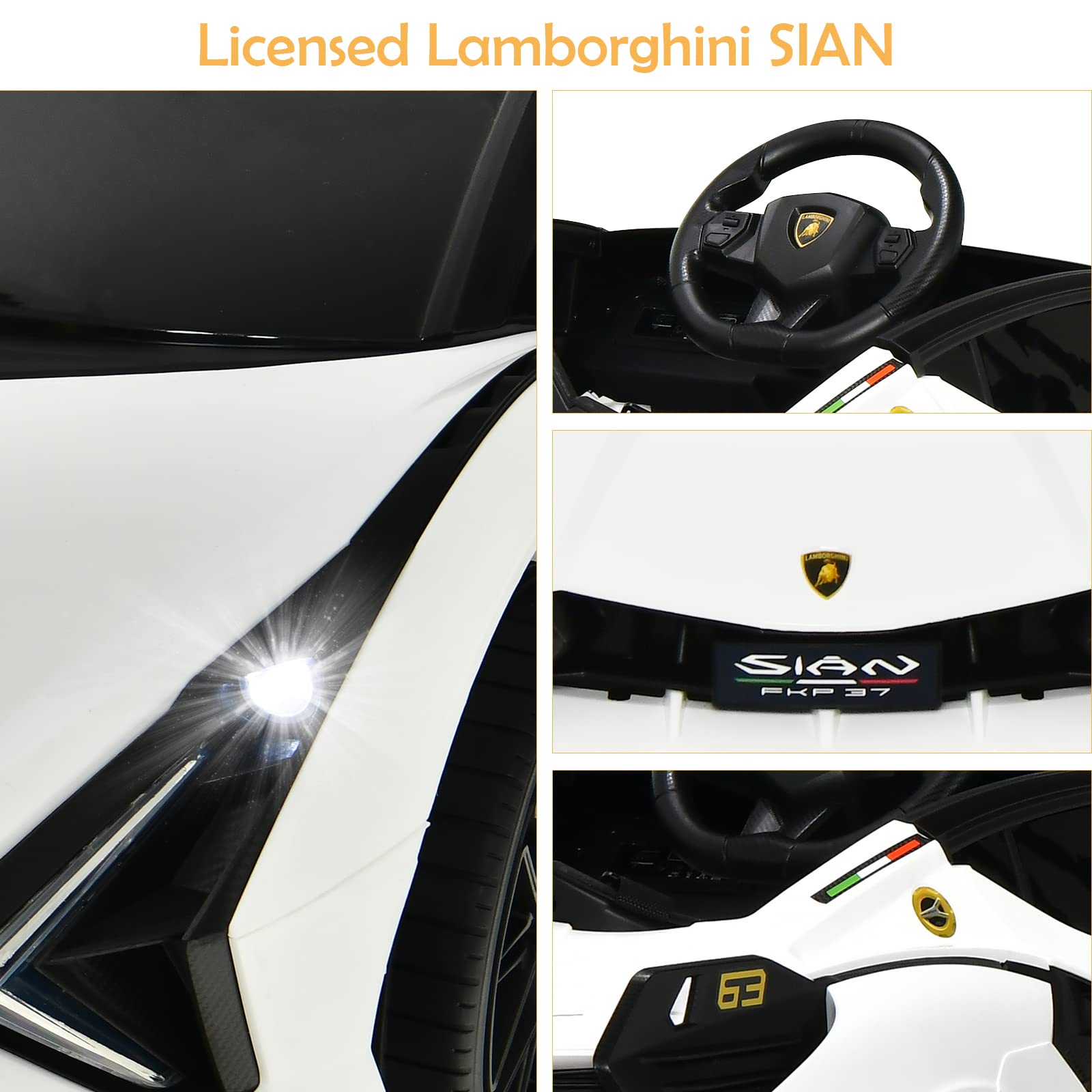 2025 Lamborghini Eléctrico con Suspensión Bluetooth Licenciado