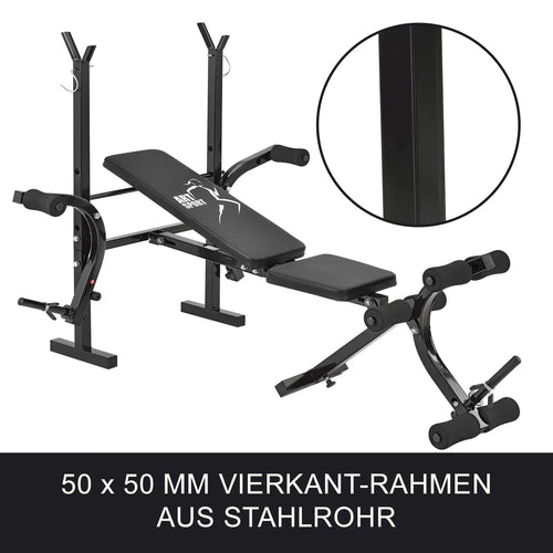 2025 Banco de musculación ProfiGym 1000 con set de mancuernas