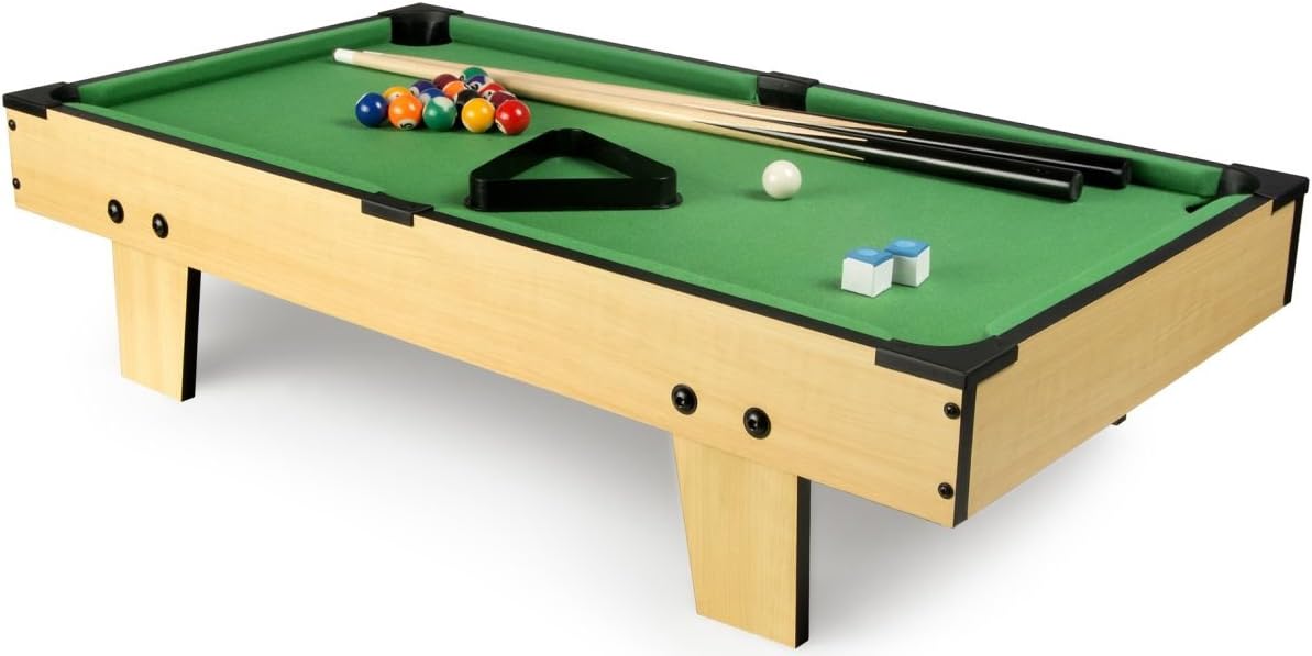 Leomark Mesa de Juegos de Madera para Niños y Adultos | Diversión en Casa o Fiesta Entretenimiento Familiar | Estable, Educativa y Fácil de Montar