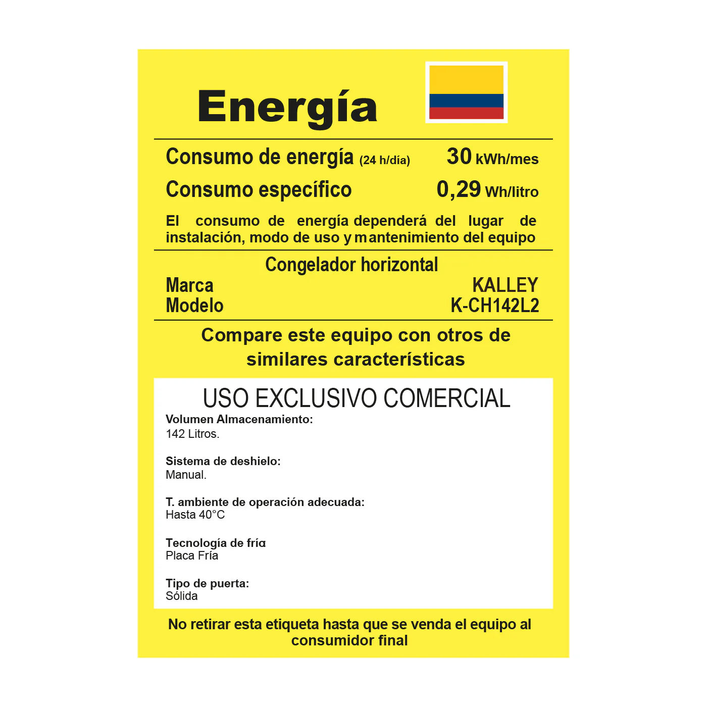 2025 Congelador Dual Blanco 63.2x85cm De 142 Litros Con Control De Temperatura E Iluminación Interna