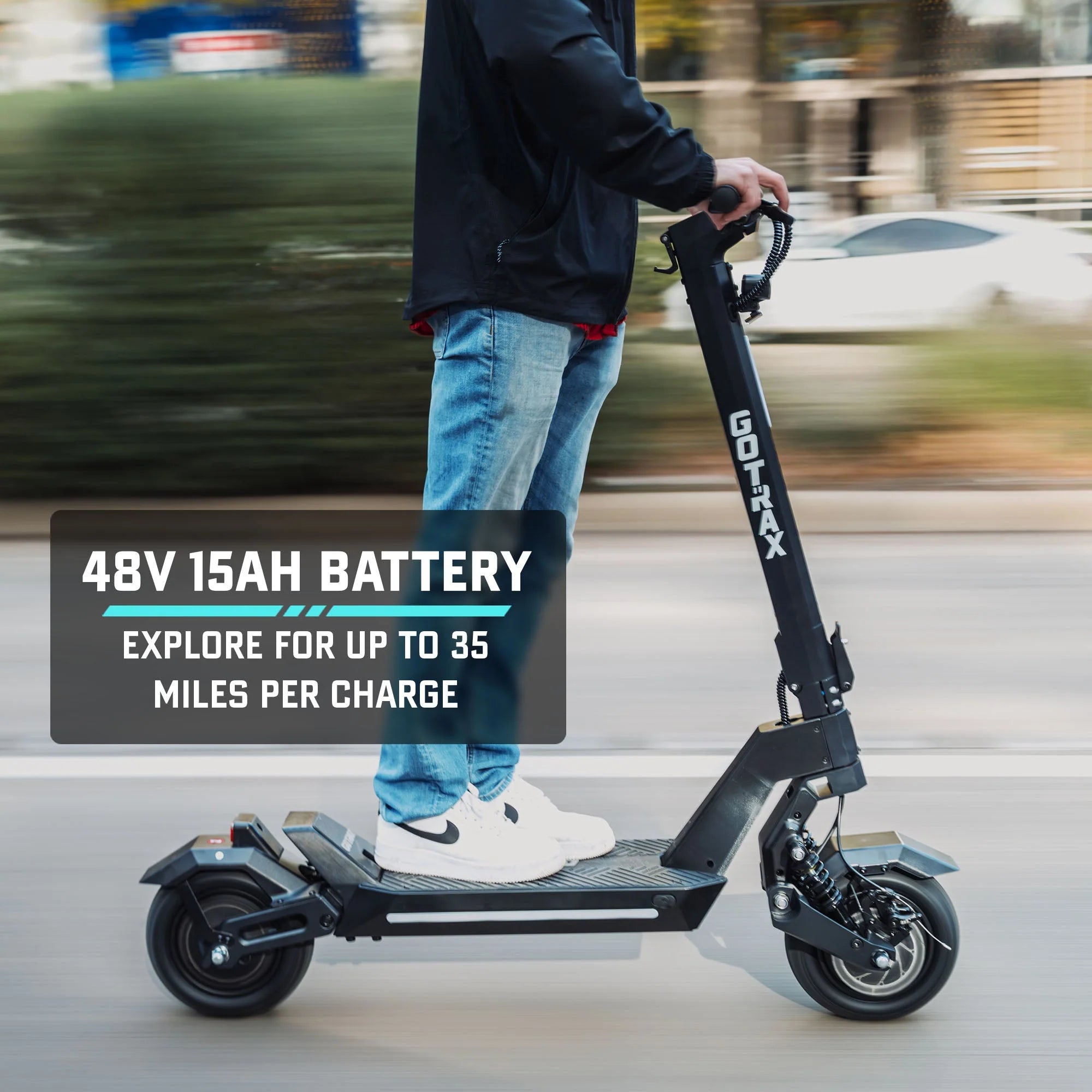 2025 GOTRAX GX1 Patinete Eléctrico de Doble Motor – Patinete Todo Terreno de Alto Rendimiento para Adultos. Velocidad Máxima 64 km/h