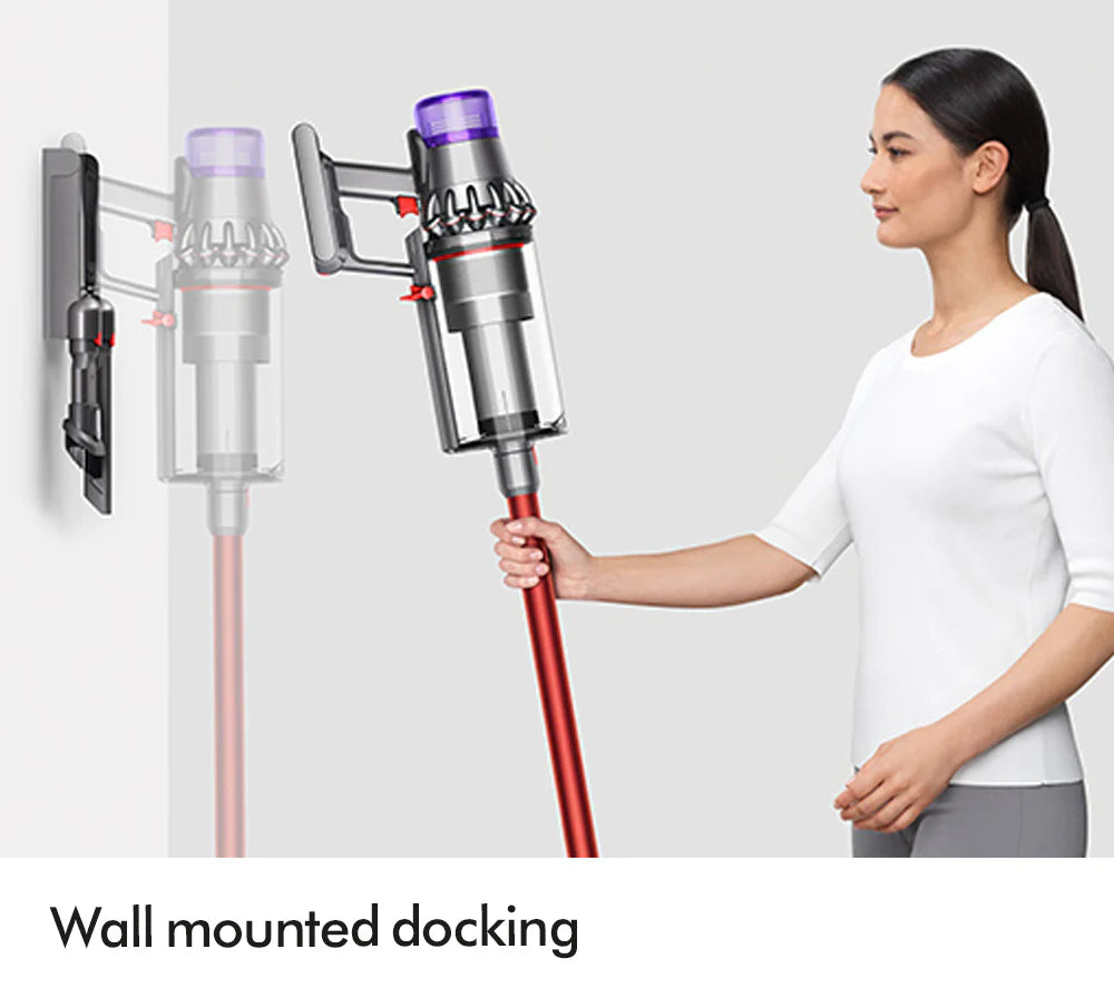 2025 Dyson V11 Extra Aspiradora Escoba Inalámbrica – Hasta 60 minutos de autonomía – Acabado Níquel y Rojo