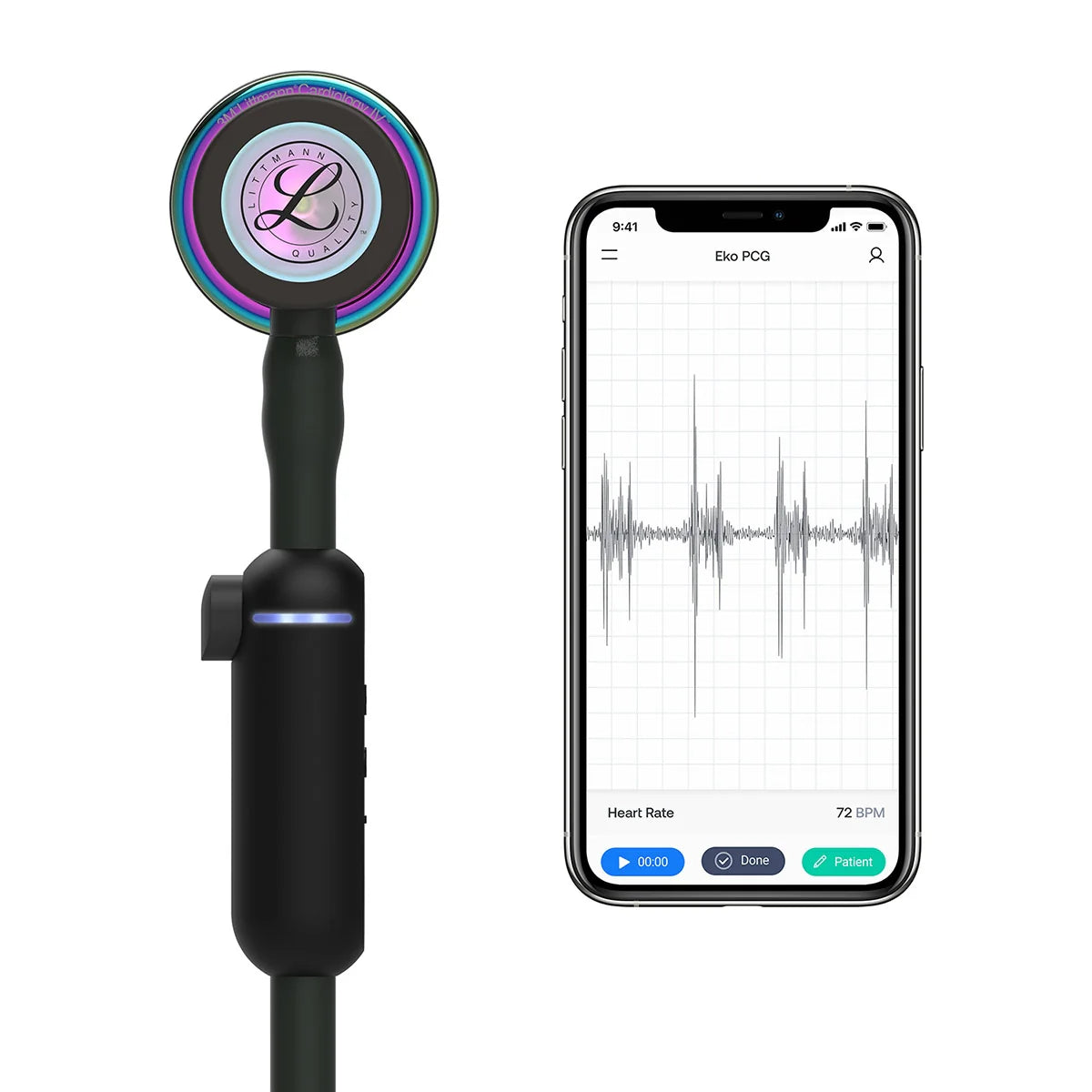 2025 Estetoscopio digital Littmann CORE 8572 – acabado brillante arcoíris