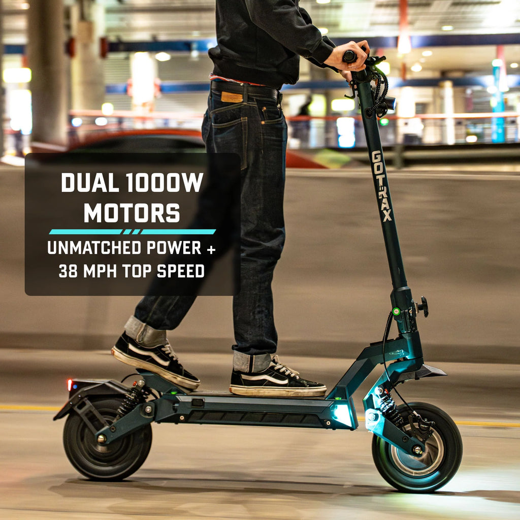 2025 Gotrax GX3 Patinete Eléctrico Todoterreno – Doble Motor Potente, Velocidad Máxima 64 km/h, Neumáticos Todoterreno