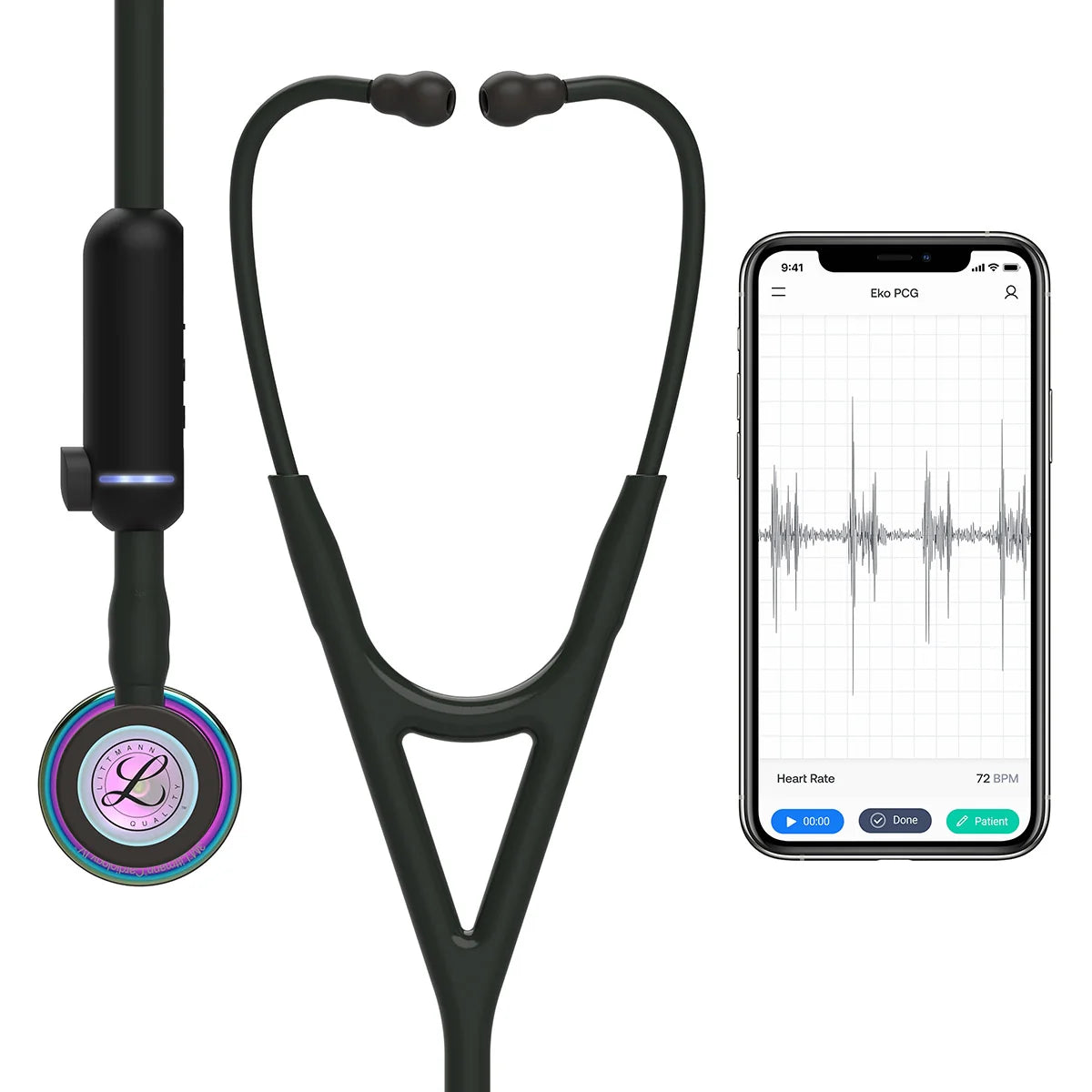2025 Estetoscopio digital Littmann CORE 8572 – acabado brillante arcoíris