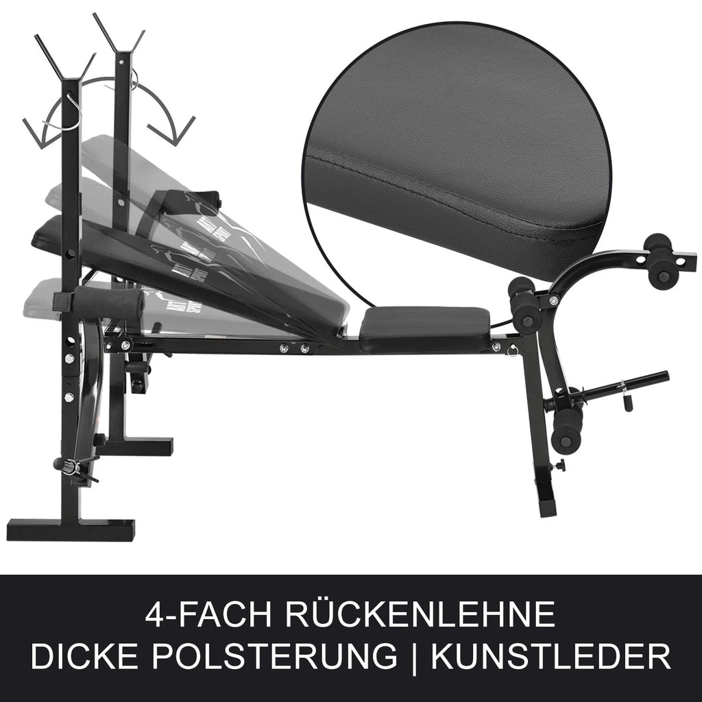 2025 Banco de musculación ProfiGym 1000 con set de mancuernas