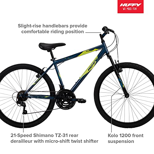 2025 Bicicleta de Montaña Semi-Rígida Huffy Stone Mountain 26 – 21 Velocidades. Ligera. Marco Azul Denim