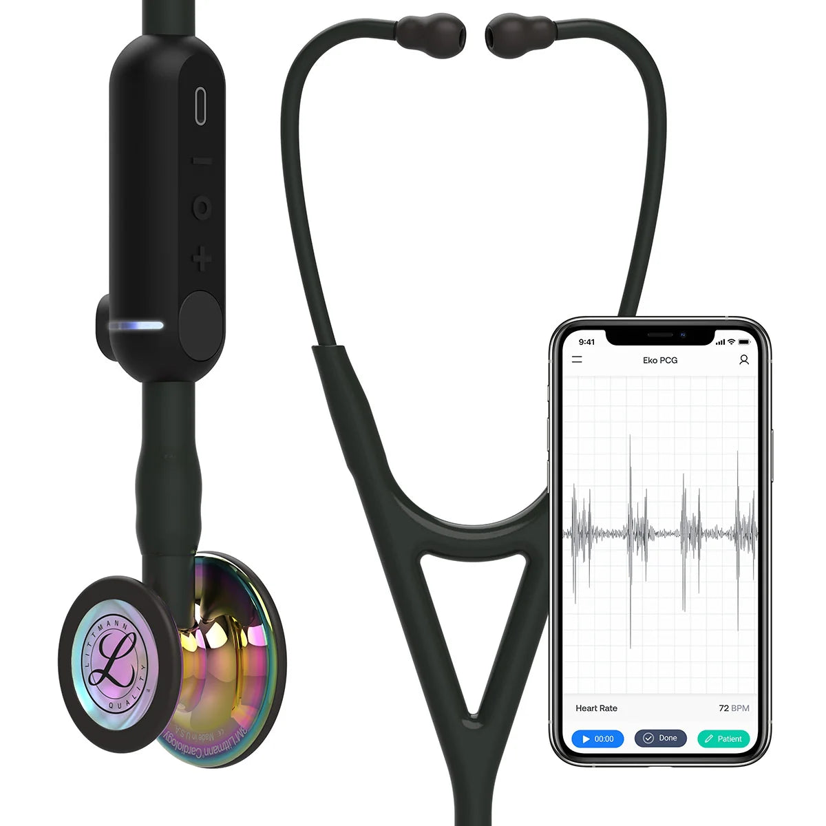 2025 Estetoscopio digital Littmann CORE 8572 – acabado brillante arcoíris