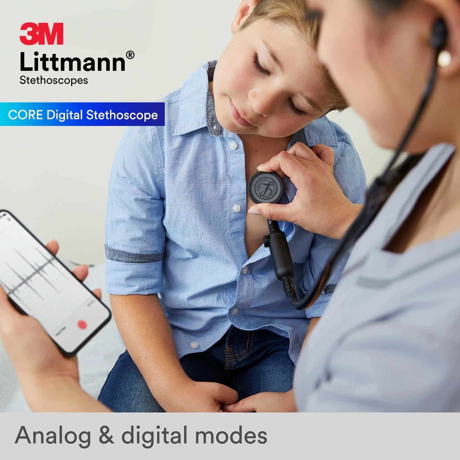 2025 Estetoscopio digital Littmann CORE 8572 – acabado brillante arcoíris