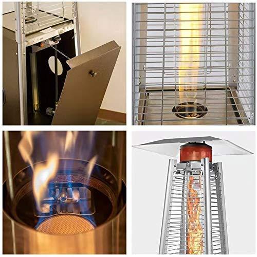 2 Juegos de Calentadores de Exterior en Forma de Pirámide, 42,000 BTU, Calentadores de Patio de Torre a Gas Propano