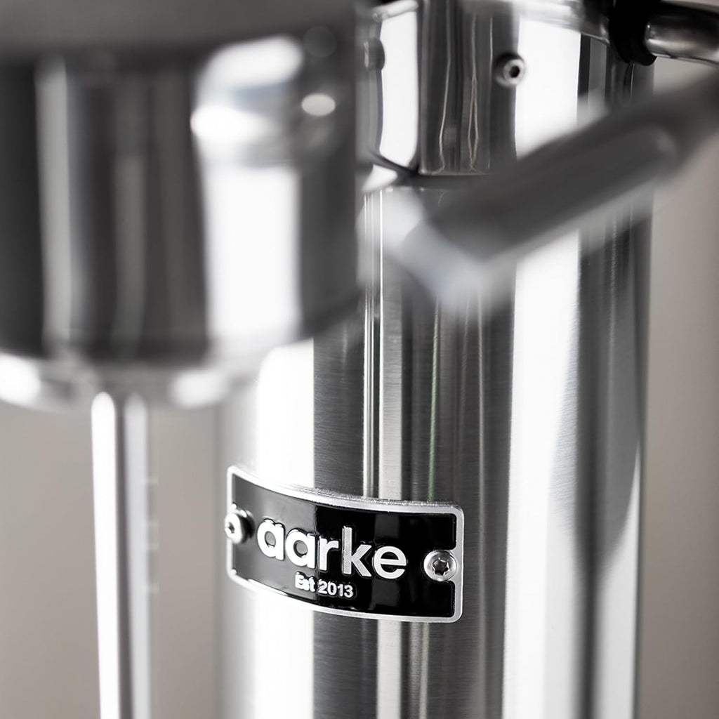 Aarke Carbonator 3, Máquina Gasificadora de Agua en Acero Inoxidable, incluye Dos Botellas (800ml), Acabado en Negro