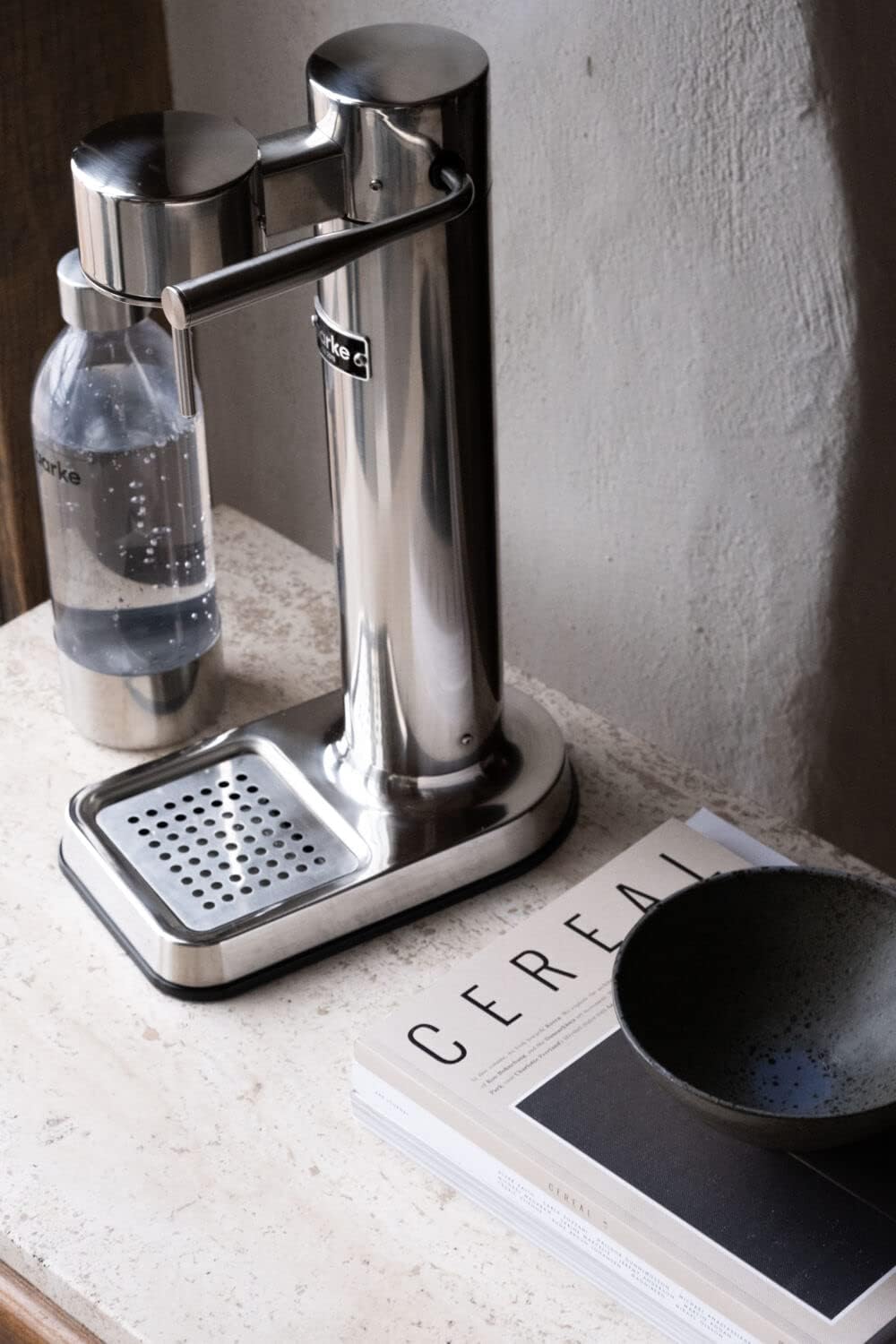 Aarke Carbonator 3, Máquina Gasificadora de Agua en Acero Inoxidable, incluye Dos Botellas (800ml), Acabado en Negro