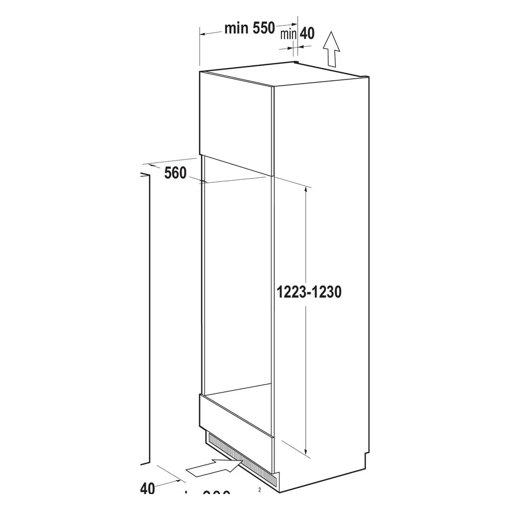 2025 Gorenje RFI412EP1 Frigorífico-congelador integrable blanco con puerta deslizante 170 l E