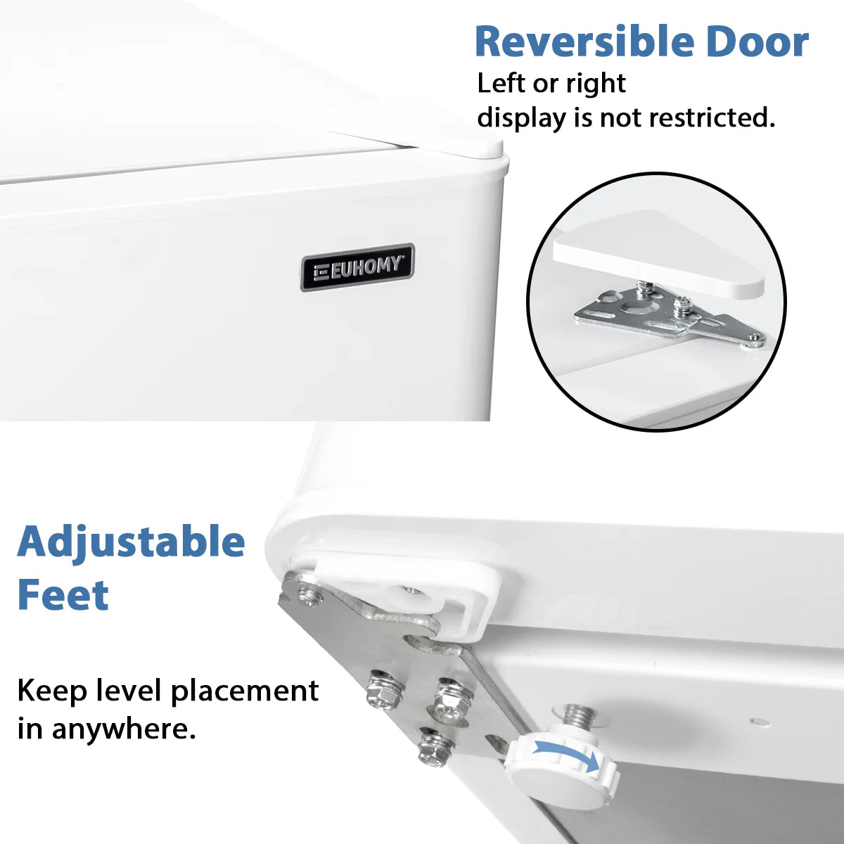 2025 Mini refrigerador EUHOMY de 3,2 pies cúbicos – Empotrable o independiente
