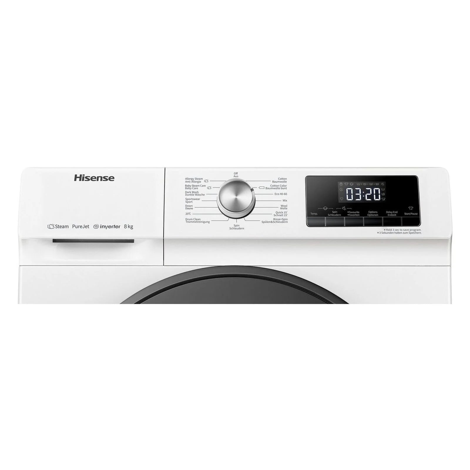 2025 Lavadora frontal Hisense WFQA8014EVJM – 8 kg, 1400 rpm, blanca
