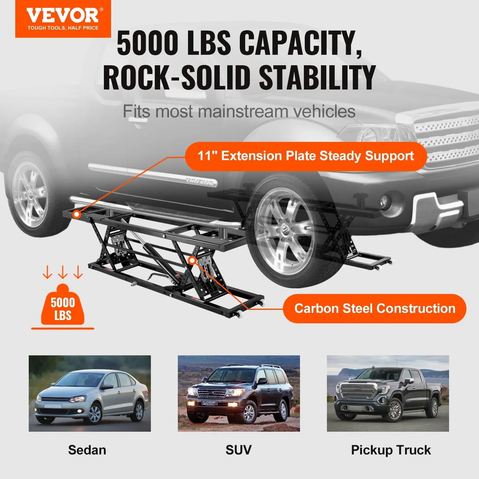2025 Elevador de coche portátil 5000 LBS – Sistema de elevación automática para garaje doméstico
