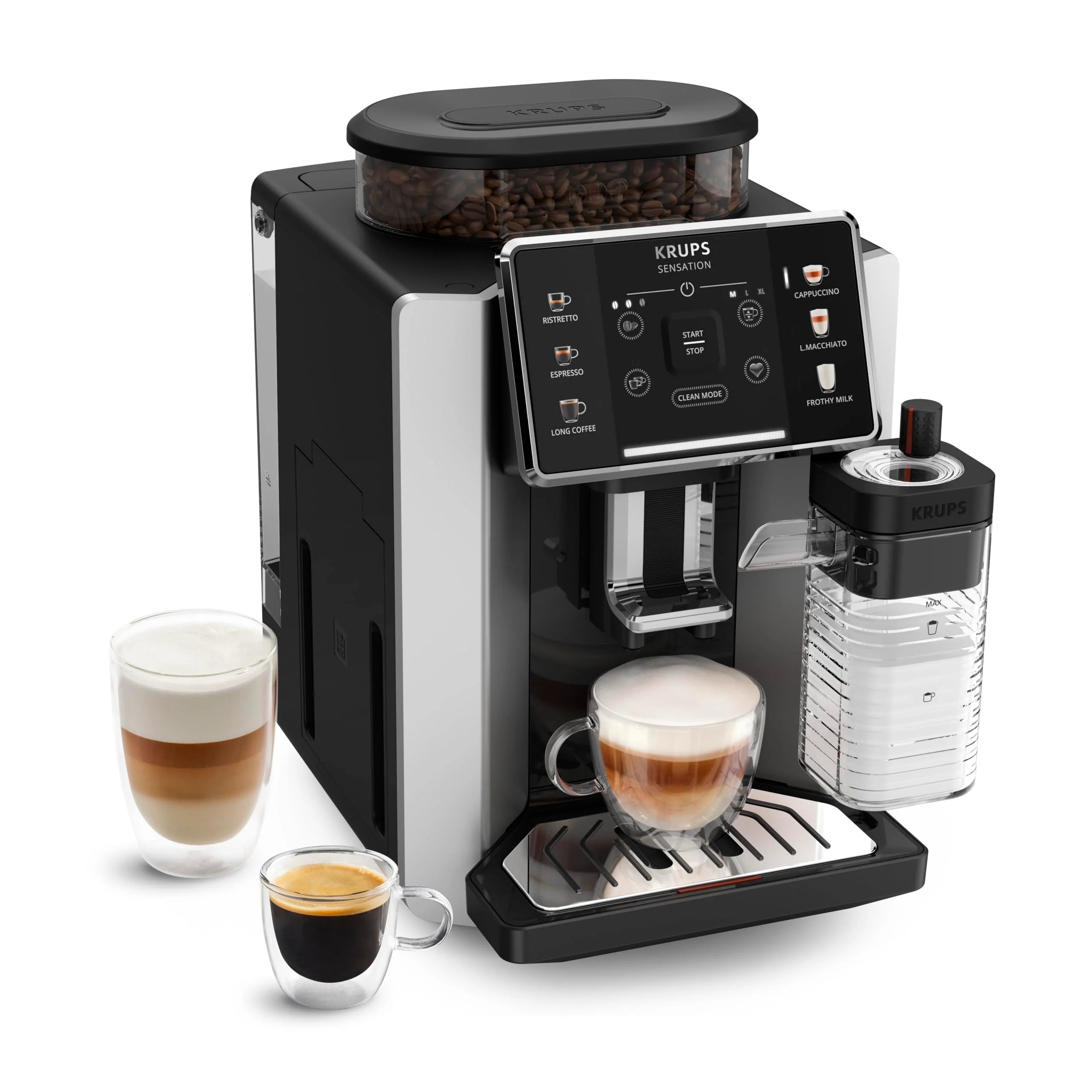 2025 Krups Essential - Cafetera súper automática, 15 Bares de presión, Molinillo cónico de Metal, con selección de cantidad e Intensidad de café, 1.7