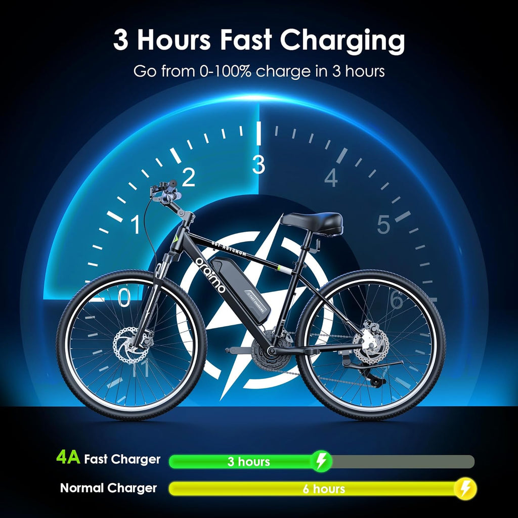 2025 Bicicleta eléctrica todoterreno para adultos Oraimo Monster 100 – Motor BAFANG 350W (pico 500W)