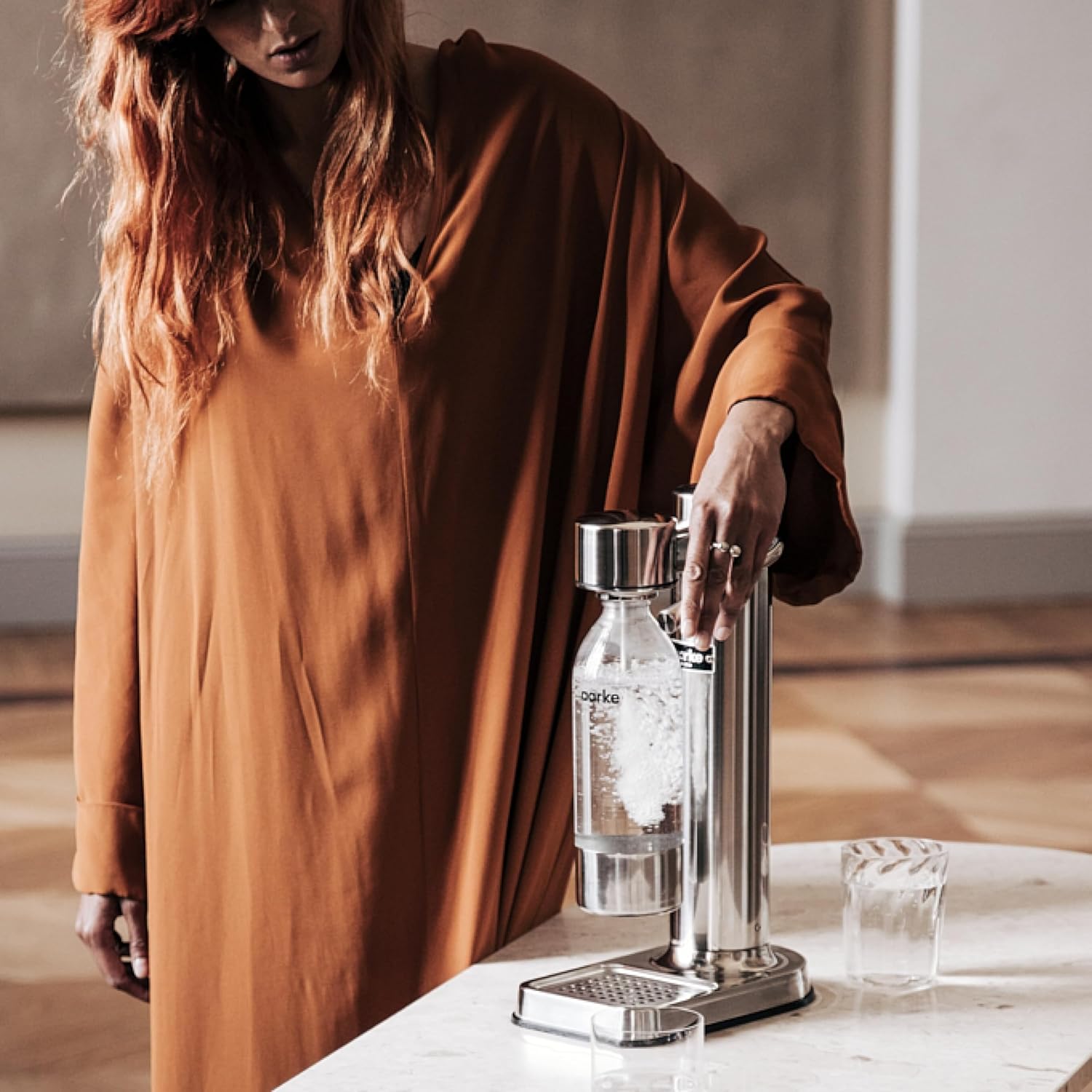 Aarke Carbonator 3, Máquina Gasificadora de Agua en Acero Inoxidable, incluye Dos Botellas (800ml), Acabado en Negro