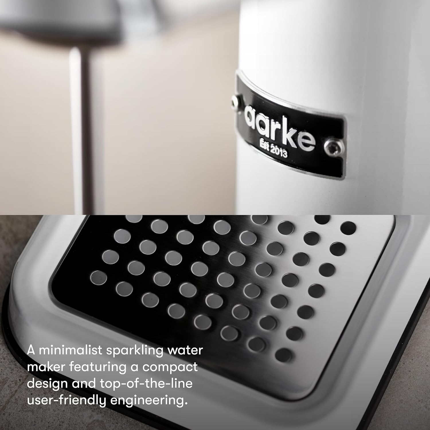 Aarke Carbonator 3, Máquina Gasificadora de Agua en Acero Inoxidable, incluye Dos Botellas (800ml), Acabado en Negro