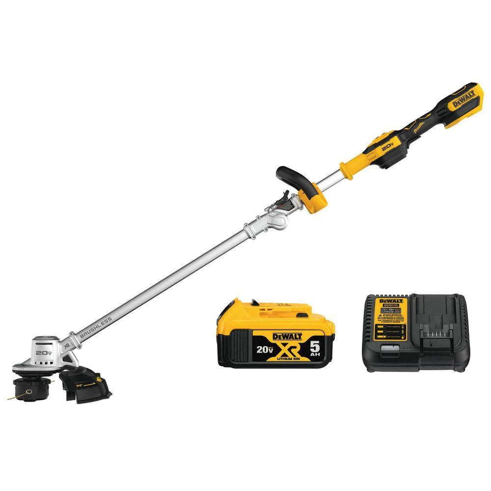 2025 DEWALT DCST922P1 Cortadora de césped inalámbrica 20V MAX sin escobillas con batería de 5Ah y cargador