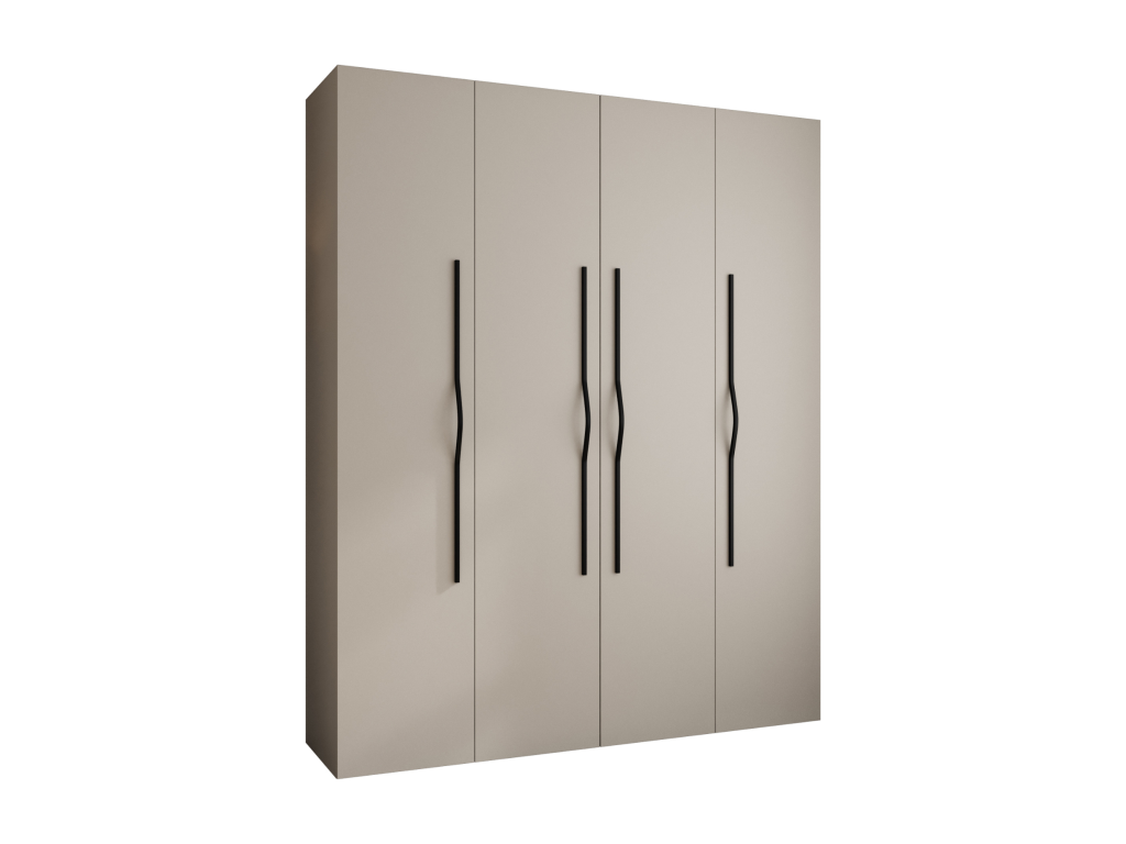 Armario Mobilifacile de 2 puertas batientes, 250/205/52, 4 puertas, Mobilifacile/Negro Antracita mp4283652