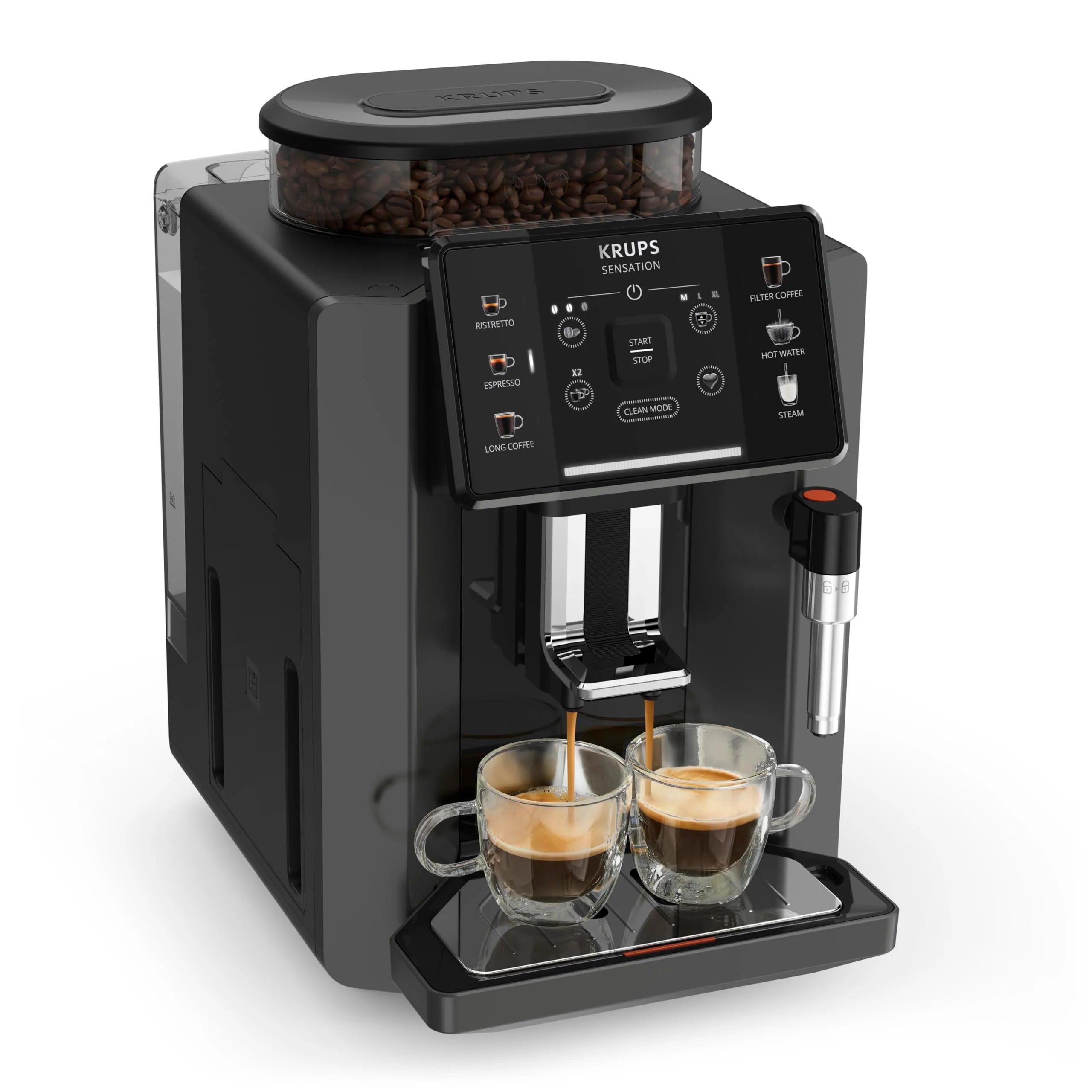 2025 Krups Essential - Cafetera súper automática, 15 Bares de presión, Molinillo cónico de Metal, con selección de cantidad e Intensidad de café, 1.7