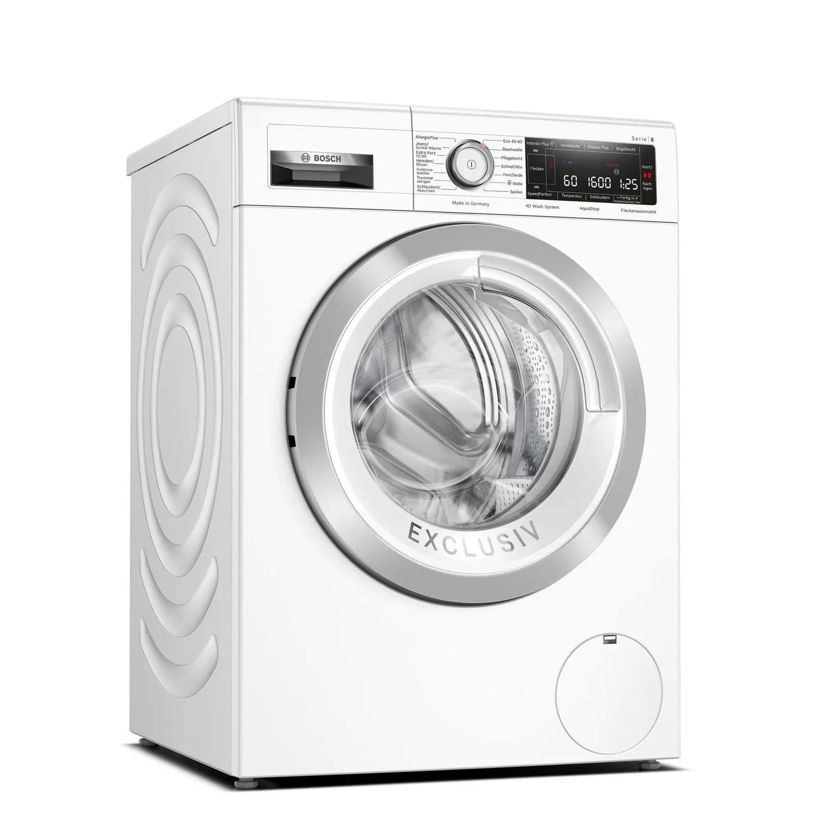 2025 Lavadora Bosch Serie 8 WAV28M93 de carga frontal 9 kg. 1400 rpm. Aluminio. Blanco
